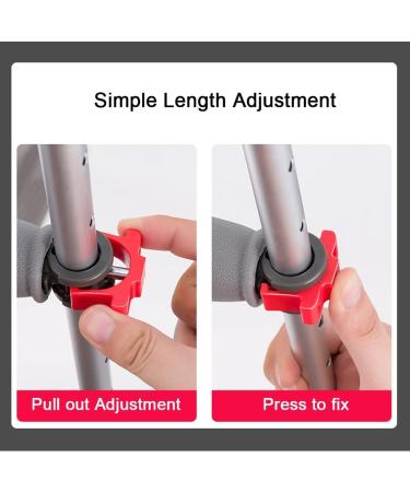 Foldable Underarm Crutches Aluminum Crutches for Adults Medical Adjustable Crutches with Comfortable Underarm Pads and Handles Applicable Height 140-200cm/4' 5''-6' 5'' Anniversary Independence Silver 1 count - Buy Online on GoSupps.com