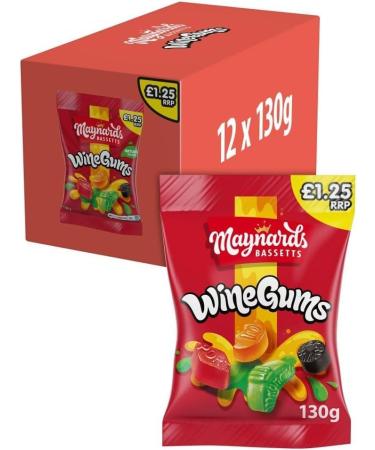 Maynards Bassetts Sweet Bags 10 x 130g (Wine Gums) - Buy Online on GoSupps.com