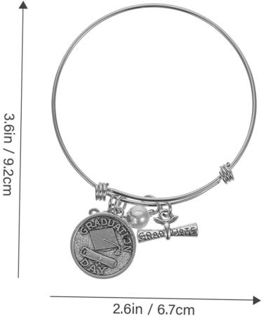 CAXUSD 2pcs Graduation Season Bracelet Adjustable Jewelry Women s Jewelry Senior Gifts College Graduation Gift for Her The Gift European and American Miss Stainless Steel Female Student - Buy Online on GoSupps.com