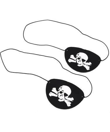 Ankroyu Skull Pirate Eye Patch 10pcs / sac pour les fournitures de f te d'Halloween (Cr ne en feutre de corde noire (avec des os)) - Buy Online on GoSupps.com