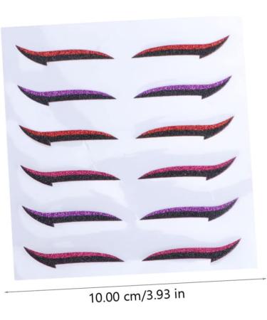 OHPHCALL 12 Pairs Glitter Eyeliner Winged Eyeliner Stickers Eyeliner Tape Strips Eyeshadow Makeup Stickers - Buy Online on GoSupps.com