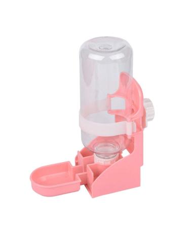 Oncpcare 17oz Rabbit Water Feeder, Pet Cage Suspended Water Dispenser, Hanging Automatic Small Animal Water Bottle Bowl for Bunny Chinchilla Hedgehog Ferret Hamster Pink