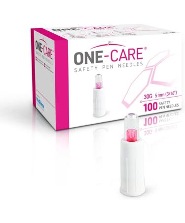 MediVena ONE-CARE 30G 5mm Safety Pen Needles (100ct) - Compatible with Most Pen Injectors - Buy Online on GoSupps.com