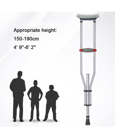 Walking Crutches Folding Adult Underarm Crutches Aluminum Adjustable Medical Crutches w/Spring Portable Axillary Crutches for Sports Injuries and Travel Height 4'5''- 6'3'' Lightweight Walking Aid - Buy Online on GoSupps.com