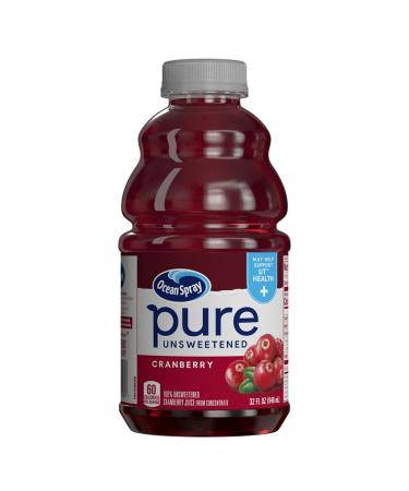 Ocean Spray 100% Pure Cranberry Juice, 32 Ounce (Pack of 8)