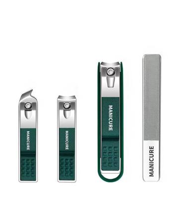 RIMEI Nail Clippers Set Stainless Steel self-Collecting Nail Cutter& Sharp Oblique Toe Nail Clipper & Nail File for Adult Men Women Seniors