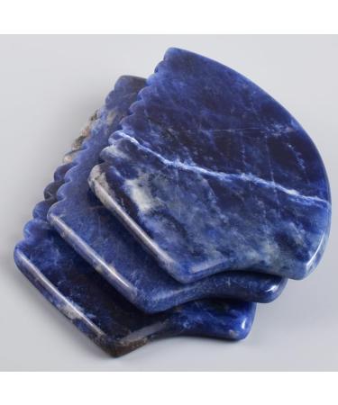 Facial Blue Scraper Gua Sha Tool | Jade Sawtooth Massage for Slimming & Skin Beauty | International Shipping - Buy Online on GoSupps.com
