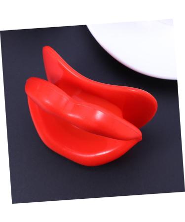 2 Pcs Silicone Lips Mouth Stretcher - Muscle Massager & Slimmer Trainer | Red Color | Enhance Your Face Contour - Buy Online on GoSupps.com