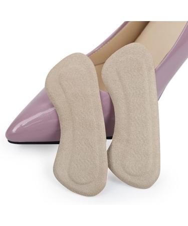 Premium GEL Shoe Heel Liner Protectors for Women | Self-Adhesive Anti-Wear for Plantar Fasciitis & Cracked Heels (Flannel Apricot Small) - Shop Internationally - Buy Online on GoSupps.com