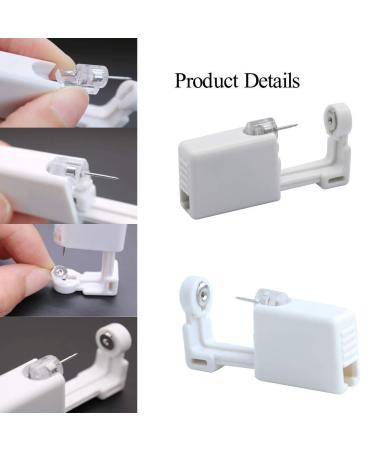 KiraGrace Nose Piercing Gun - 2 Pack Disposable Unit with Nose Stud Kit for Tragus, Cartilage, Helix - Silver - Buy Online on GoSupps.com