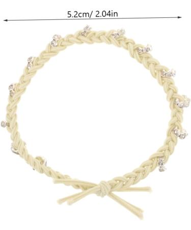 DOITOOL Diamond-encrusted Colorful Twist Hair Rope Hair Accessories for Women Pearl Hair Ties Hair Accessory Tiara Decorative Hair Scrunchies Korean Version Fabric + Diamond Miss Decorate - Buy Online on GoSupps.com
