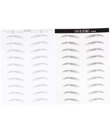 MAGICLULU 4 Sheets Pairs Eyebrow Sticker Adhesive Eyebrow Template Eyebrow Stencil Stickers Patch Hair 3d - Buy Online on GoSupps.com