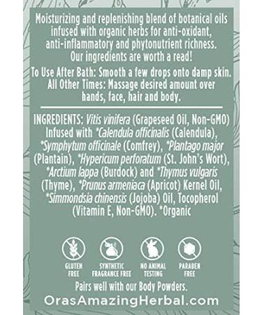 Body Oil Travel Size Variety Set Hydrate Dry Skin Massage Oil with Essential Oils Moisturizing Body Oils for Men and Women Ora s Amazing Herbal (Pack of 3 2.0 Fl Oz ea) - Buy Online on GoSupps.com