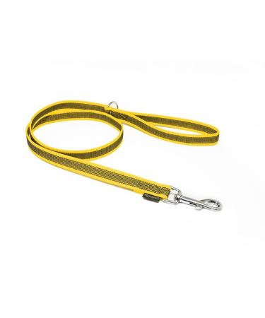 Mystique Rubberized Leash 20mm with Hand Loop Standard Carabiner yellow 1m 1m Yellow