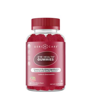 GeriCare Eye Support Gummies Daily Lutein & Zeaxanthin Supplement for Vision Health Naturally Sourced Plant-Based Non-GMO Gluten-Free 60 Chewable Mixed Berry Gummies 60 Count (Pack of 1)