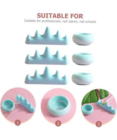 1 Set Nail Art Brush Cup Paint Brush Rest Nail Remover Bowl Manicure Bowl Nail Art Pen Holder Nail Soak off Bowl Sponge Holder Nail Art Cups Organizer Plastic Chinese Painting - Buy Online on GoSupps.com