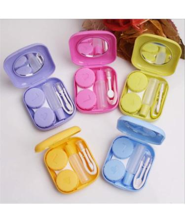 Travel Contact Lens Case Kit - Mini Etui with Mirror | Pink Lens Container for Easy Travel - Buy Online on GoSupps.com
