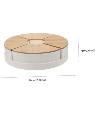 Cabilock 1 Set Office Fruit Plate Grill Vegetable Tray Wrought Iron Plastic Spraying Dried Fruit White Snack 26X26X7CM White - Buy Online on GoSupps.com