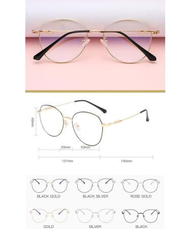 Shop Dauco Blue Light Filter Glasses - Stylish Anti-Blue Light Glasses for Computer & Gaming - Prescription-Free Blue Light Blocking Glasses in Silver - Buy Online on GoSupps.com