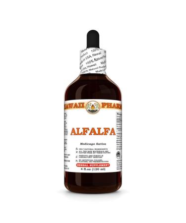 Alfalfa (Medicago Sativa) Dry Leaf Tincture Made in Hawaii Organic Raw Materials All Natural Vegan Pure Liquid Extract - 4 fl.oz 4 Fl Oz (Pack of 1)