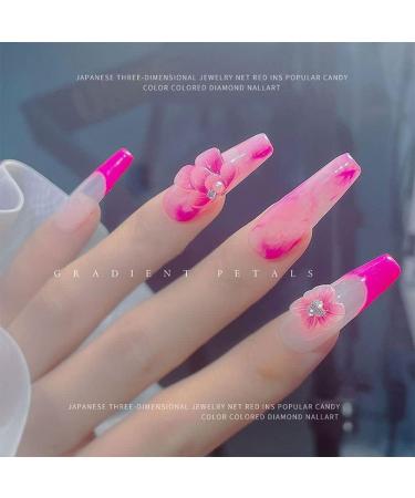 Charm for Manicure DIY Vintage Gradient Flower Rhinestone 5D Relief Nail Art Decoration(02) - Buy Online on GoSupps.com