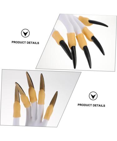 FOMIYES 3 Sets Halloween Nail Set Zombie Fingers Nail Zombie Finger Nail Halloween Props Fake Nails Spooky Fake Finger Fingertip Fingernail Fake Fingers Nail Prom Vinyl The Witch - Buy Online on GoSupps.com