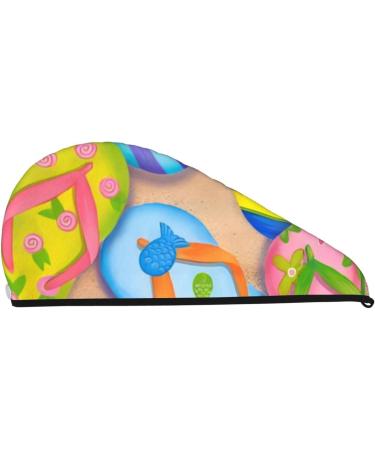 TOPUNY Funny Flip Flops Slippers Art Sandals Printed Absorbent Quick Dry Shower Cap Button Design Quick Dry Hair Cap for All Hair Styles. Funny Flip Flops Slippers Art Sandals One Size - Buy Online on GoSupps.com
