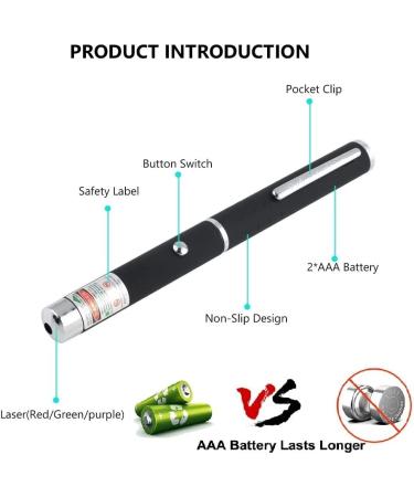 3 Pack Laser Pointer Cat Toy Set - Interactive Toy for Indoor Cats - Long Range Pen with Green/Red/Violet Light - Pet Dog Toys Included - Buy Online on GoSupps.com