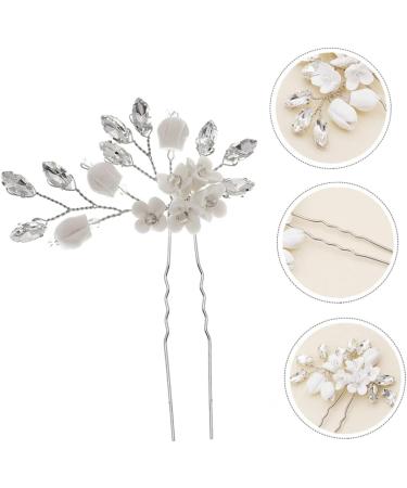 minkissy 1pc Hairpin Bridesmaid Hair Pin Flower Hair Clip Hair Fork Retro Wedding Party Headpiece Bridal Hair Jewelry Wedding Hair Clips Hair Pin for Women Hair Stick Alloy Simple - Buy Online on GoSupps.com