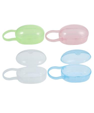 Healifty 4 Pack Portable Dustproof Pacifier Pouch for Newborn Baby Toddler Travel Outdoor