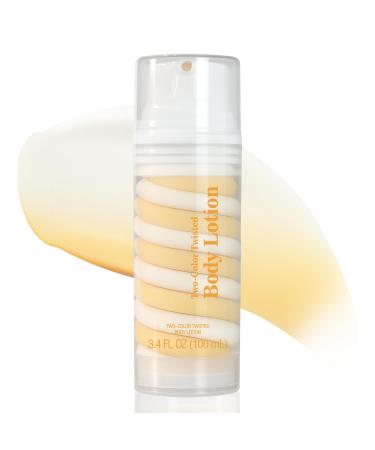 Princess Belle Two-Color Twisted Body Lotion Shea Butter Body Lotion for Women and Men Dry Skin Deep Moisturizing Hydrating and Softening Smell Good 100ml(3.4floz)