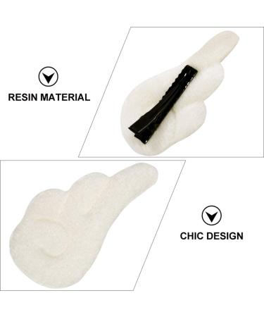 Beaupretty Plush Angel Wing Hair Clips - 4 Pairs Cute Cartoon Hairpins for Girls & Women | Slipproof White & Pink - Buy Online on GoSupps.com