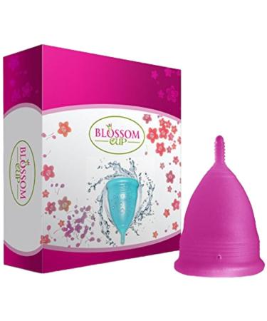 Blossom Menstrual Cup Say No to Tampons | Get Blossom Cups for Menstrual Days| Period Cup Reusable Menstrual Cup Silicone Cup (Large Menstrual Cup Violet)