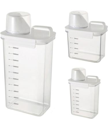 HEIBTENY Multi-Purpose Airtight Detergent Dispenser with Detergent Dosing Aid Washing Powder Storage Box 1100/1800/2300 ml Container for Washing Powder Laundry Detergent Fabric Softener 1100ml - Buy Online on GoSupps.com
