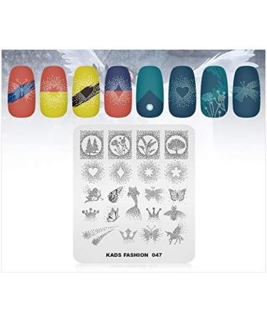 KADS Stamping Plate - Mermaid Nail Art Design Tool | Sparkling Betterfly Meteor Wing Stencil (FA047) - Buy Online on GoSupps.com