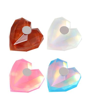 Ipetboom 4sets Nail Practice Holder Nail Showing Stand Nail Palette Nail Tips Display Stand Nail Polish Stand Acrylic Nail Crystal Base Holder Nail Art Accessories Magnetic Resin