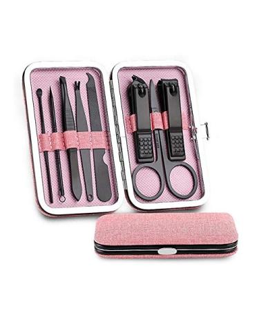 PSGS Stainless Steel Black Nail Clipper Sets Cutter Trimmer Ear Pick Grooming Kit Pedicure Toe Nail Art Tools Drop Ship (Color : 02)