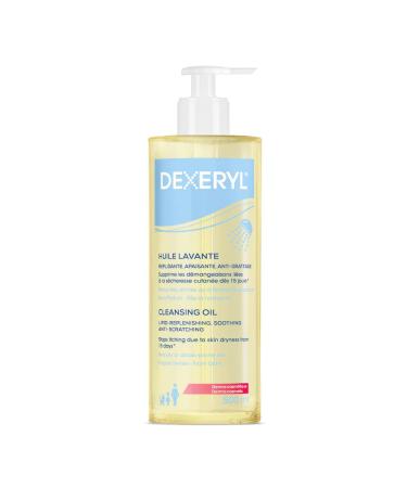 DEXERYL Cleansing Oil: for daily cleansing of body and face for dry and eczema prone skin 1 x 500 ml