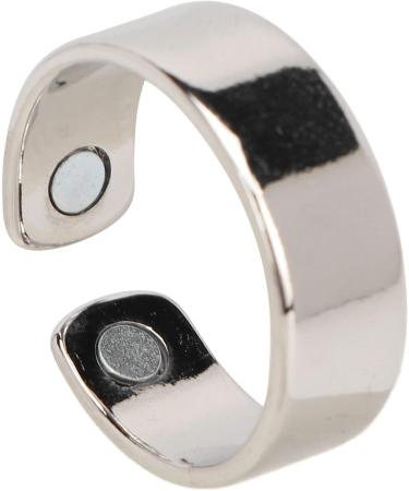 Adjustable Silver Fatigue Relief Magnetic Ring - Stylish Metal Jewelry Accessories - Buy Online on GoSupps.com