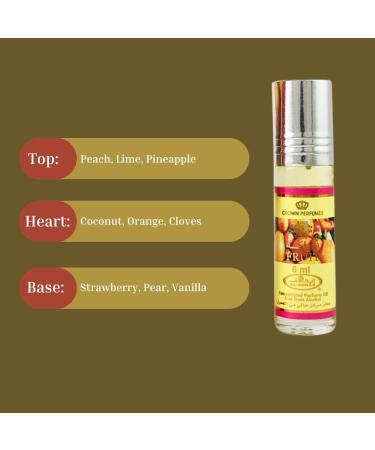 Al-Rehab Fruit - Arabian Perfume Oils For Women 6ML (0.2 OZ) (PACK OF 3) - Long Lasting Concentrated Perfume Oil - Captivating Women's Fragrance With A Creamy Sweet Blend Of Tropical Fruits Fruit Perfume Oil (Pack of 3) - Buy Online on GoSupps.com