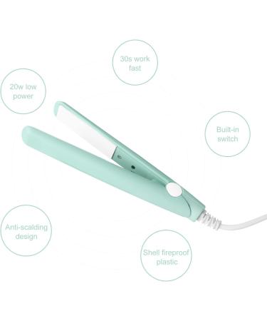 2 in 1 Mini Hair Straightener & Curler | Ceramic Tourmaline Plate | Small Lightweight Portable Flat Iron for Home | Green - Buy Online on GoSupps.com