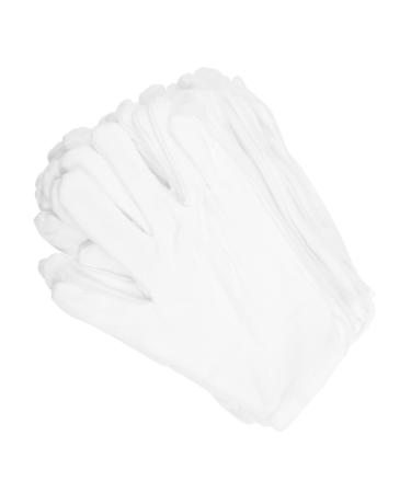 POPETPOP 12 Pairs Washable Cotton Gloves White Cotton Gloves for Stretchable Lining Gloves Cotton Gloves White Gloves Women Grip Gloves for Work Watches Supplies Elasticity 23x13x8.5cm