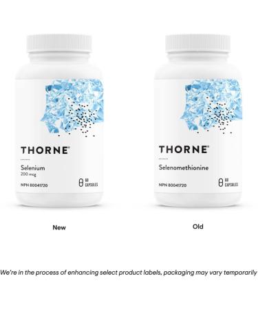 Thorne Selenium (Formerly Selenomethionine) - 200 mcg Selenium Supplement for Antioxidant Support - 60 Capsules - 60 Servings - Buy Online on GoSupps.com