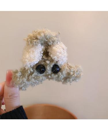 xbiez Harajuku Plush Dog Hair Claw for Girl Hair Claw Delicate Plush Dog Shape Hair Barrettes for Teenager Ponytail Decors White - Buy Online on GoSupps.com