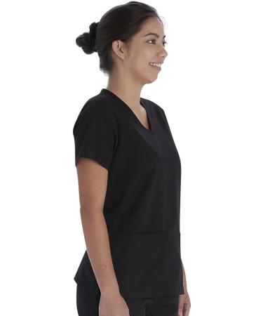 Vital Threads Women's Scrubs Set - V-Neck Top & Drawstring Pant - Black - Size XL - Buy Online on GoSupps.com