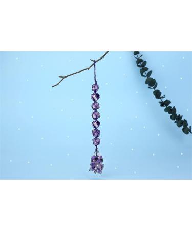 XIANNVXI Amethyst Crystal Hanging - Healing Gemstones Decor for Car Rearview Mirror and Wall - Reiki Crystal Gift - Buy Online on GoSupps.com