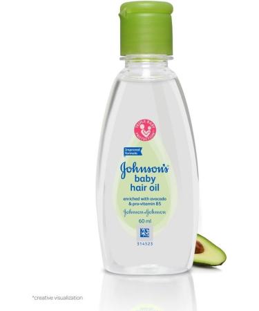 2-Pack Johnson's Baby Hair Oil Avocado & Pro-vitamin B5 60ml x 2 - Non-Greasy, Soft & Mild - Buy Online on GoSupps.com