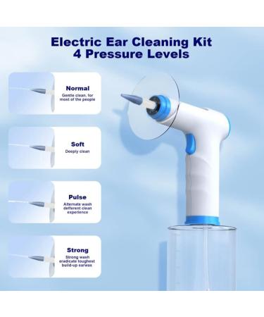 Electric Ear Wax Removal Kit - 4 Pressure Settings, 360 Irrigation, Unique Observation Design - Buy Online on GoSupps.com