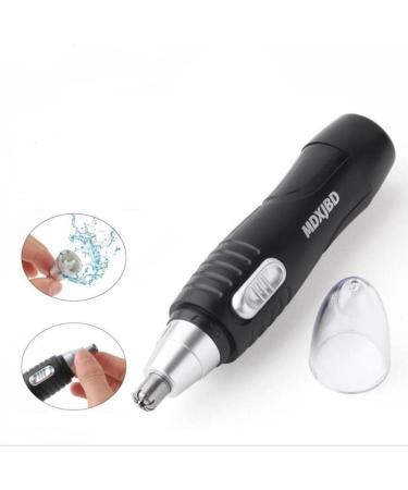 Painless Nose Hair Trimmer for Men & Women - Double-Edge Stainless Steel Blades - Easy Cleansing & Waterproof - Black - Buy Online on GoSupps.com