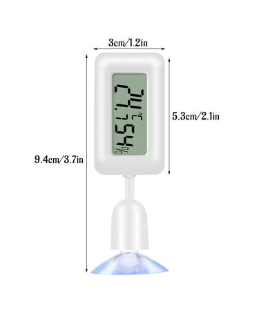 YESAVAY Reptiles Thermometer Hygrometer | Digital Temp & Humidity Meter for Bearded Dragon Tanks - Suction Cup | Mini Black - Buy Online on GoSupps.com